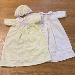 Vintage Cabbage Patch Kids Preemie Doll Gowns And Bonnet CPK Nightgown